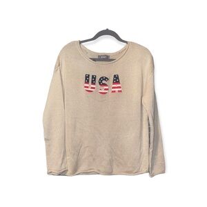 MARLED Cream USA Sweater M NWT